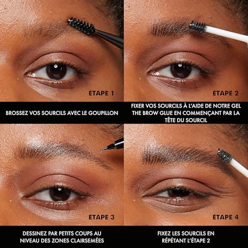 NYX Professional Makeup Colle Fixatrice à Sourcils Teintée, Tenue 16H, Formule Vegan, Fini Naturel, Applicateur Goupillon, The Brow Glue, Lot de 2, Teinte : Transparent (01)