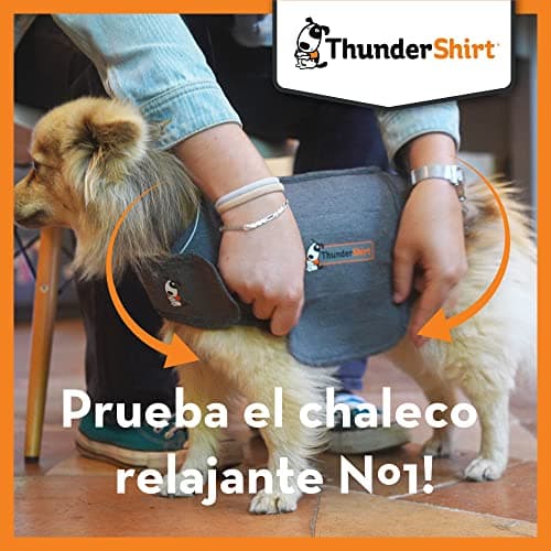 ThunderShirt Gilet Relaxant pour Chiens. Rassure Lors de Situations stressantes. Méthode Douce et Naturelle. Existe en 5 Tailles. Gris.