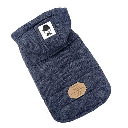 Selmai Manteau à capuche élégant pour petits chiens, vêtements pour chiens (Ce style est petit, veuillez choisir une taille plus grande)