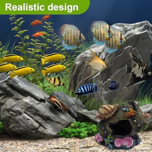DEZP 1 PCS decoration aquarium décoration pour aquarium accessoire aquarium cachette aquarium Ornement brisé Barrel Cave Aménagement Décoration