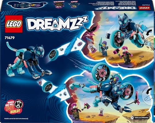 LEGO DREAMZzz Le Chat-Moto de Zoey - Jouet d'Activité et de Développement pour Enfants dès 7 Ans avec 2 Minifigurines - Transformez Un Animal en Moto - Set Fantastique pour Garçons et Filles 71479