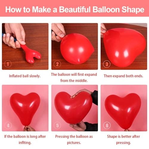 Ballon Coeur Helium, 100 Ballon Coeur Rouge, Ballon Mariage, Ballon Baudruche Coeur Latex pour Mariage Anniversaire Saint Valentin Fête Décoration -30cm (Rouge)