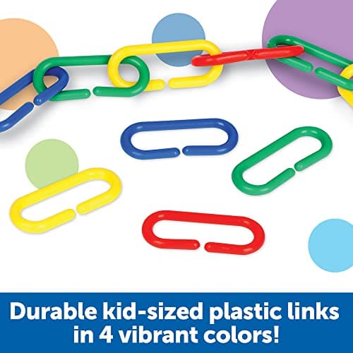 Learning Resources Attaches Link 'N' Learn - 4 couleurs (jeu de 500)
