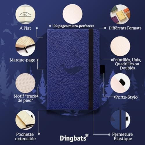 Dingbats* - Faune Carnet de Notes A4 Extra-large Ligné - Couverture Rigide, Journal en Cuir PU - Fermeture élastique, Porte-stylo, Marque-page