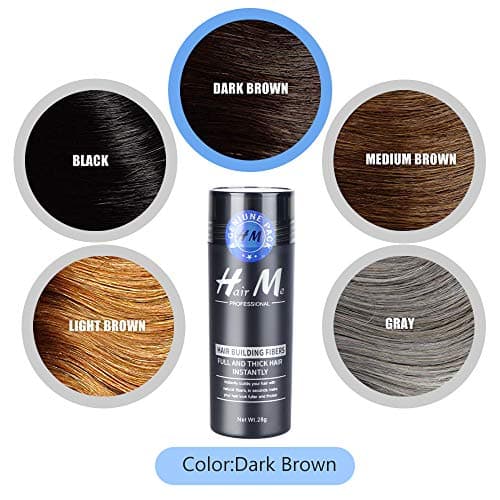 Poudre Cheveux,Densifiante Poudre Volume Chatain Calvitie Homme Hair Building Fibers?Brun foncé?