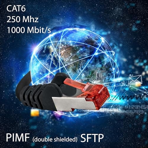 1aTTack.de - 5x 0,5 m câble patch CAT6 S/FTP PIMF blindage CAT.6 câble réseau RJ45 câble Ethernet DSL LAN routeur commutateur modem panneau de brassage - vert - 5 pièces