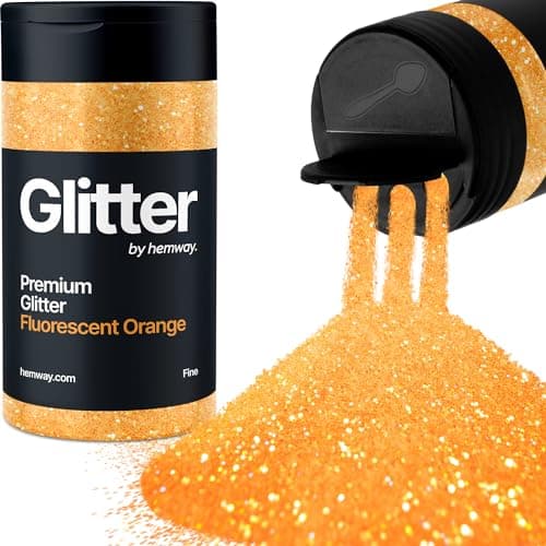 Shaker à paillettes fluo orange pour nail art accessoires pour festival de Noël résine artisanale fine cosmétique 130 g/4,6 oz