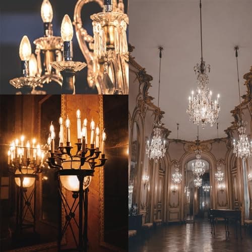 Etrogo Ampoule led E14 Blanc Chaud Dimmable 2700K 4W 400Lumen équivalent Incandescente 40W en Forme de Bougie à Filament B35/C35 Petit Culot à Vis, Lot de 6