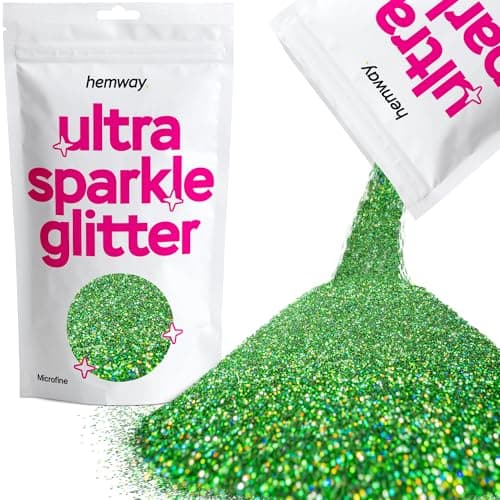 Paillettes holographiques vert émeraude ultra scintillantes pour ongles maquillage pour le visage festival Noël Halloween microfines 100 g/3,5 oz