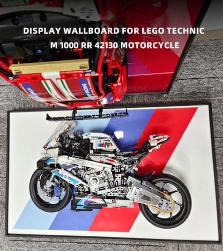 WETCEAOM Cadre pour Lego Technic BMW M 1000 RR 42130 Motorcycle, Tableau d'affichage Mural pour Lego Les Amateurs, Taille : 65x40 cm(sans modèle)