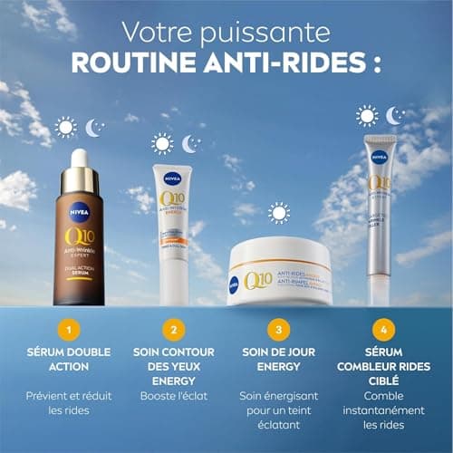NIVEA Q10 Trousse Energy (1 x 1 pce), Trousse de toilette garnie contenant 3 soins visage et corps, Coffret cadeau femme idéal à emporter partout avec soi