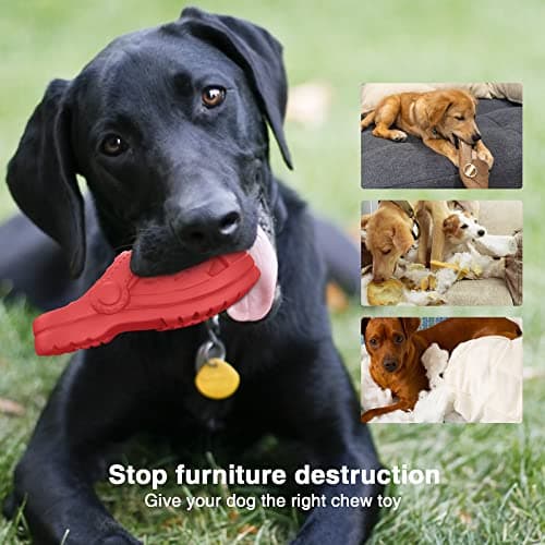 RUXAN Jouet à Mâcher Indestructible pour Chien - Résistant Jouet Chien de Nettoyage des Dents en Caoutchouc - Grincer Interactif Jouet pour Petits Moyens Grande Chiens