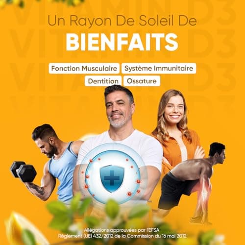 Vitamine D3 4000 UI Cholécalciférol - 120 Gummies Sans Sucre (8 Mois) - Vitamine D Système Immunitaire, Absorption Calcium, Fonction Musculaire, Dentition - Arôme Naturel de Citron, Végétarien