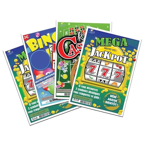 Annonce Grossesse (4 Cartes à gratter "Bébé arrive bientôt !" annonce grossesse - TICKET A GRATTER)