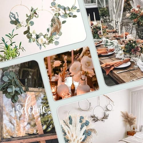 ZJTAPE Pampa Séchées - Eucalyptus Séchés Naturel, Decoration de Bouquet de Fleurs Séchées Travaux Manuels pour Table de Mariage, Vases de Salon, Mariage, Décoration d'intérieur Boho