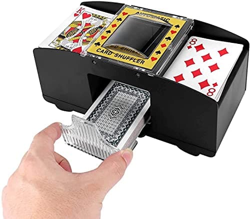 Mélangeur Automatique de Cartes à Jouer au Poker - Machine de Jeu USB à Piles - pour Poker, Maison, Fête, Jeux de Cartes, Tables