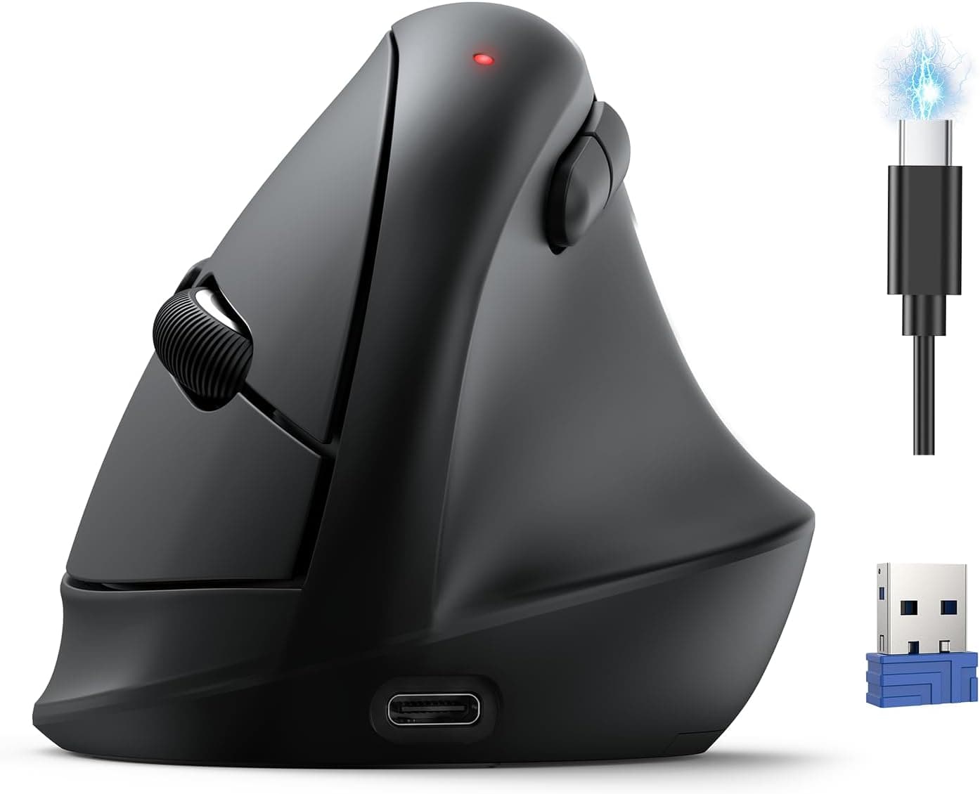 TECKNET Souris Ergonomique sans Fil 2,4 GHz + Bluetooth(BT 5.0/3.0)