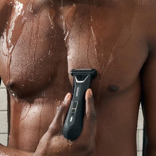 The Lawn Mower® 5.0 ULTRA de MANSCAPED® : Tondeuse Corps & Zone intime SkinSafe® pour Homme – Deux têtes de rasage, Tonte & Rasage de près, Étanche, Recharge USB, Étui de protection
