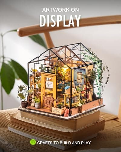 Rolife DIY Miniature Maison pour Adultes Maison des Fleurs de Cathy Maison de Poupée Maquette Kits de Construction pour Adultes Cadeau d'anniversaire pour Femmes et Filles