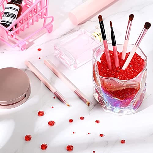 DINGFENG 4000 Pcs de Cristal Rouge, Faux Diamant, Pierre Fantaisie, Décoration de Table, Diamant Acrylique, Cristal de Gemme Dispersée 3 mm 6 mm 10 mm Remplissage de Vase Mariage Fête D'anniversaire