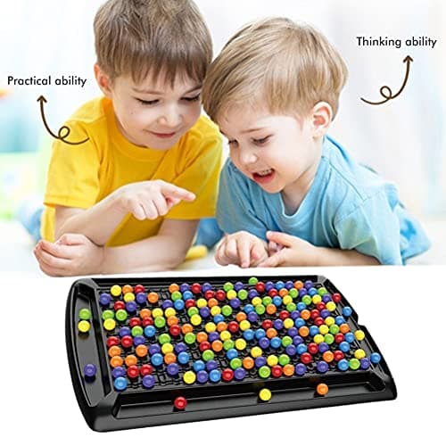 Puzzle Magic Chess Board Rainbow Ball Elimination Game avec 241Pcs Rainbow Bead Extra-Large Jeux d'échecs pour Enfants et Adultes