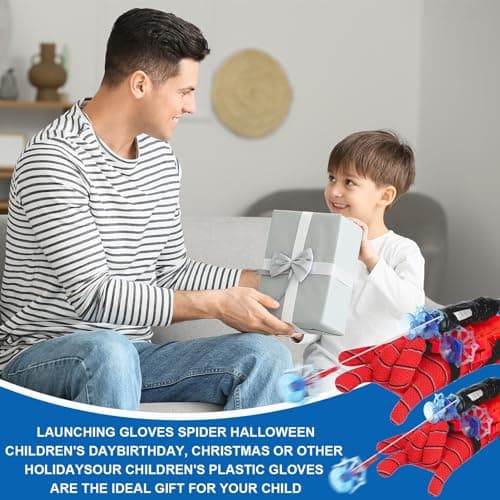 LIDEYE Gant de Lanceur Spiderman,2 Set Gant de Lanceur pour Spiderman, Jouets de Poignet Lanceur de Héros Jouets éducatifs drôles pour Enfants pour la fête de Cosplay (C)
