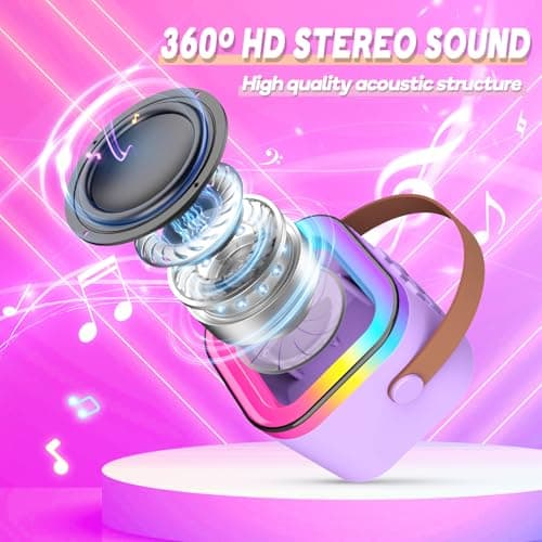 Dislocati Micro Enfant, Cadeau Fille 3-12 Ans Karaoke Enfant Jouet Fille 3-12 Ans Karaoke Micro sans Fil Jouet Fille 3-12 Ans Micro Karaoke Enfant