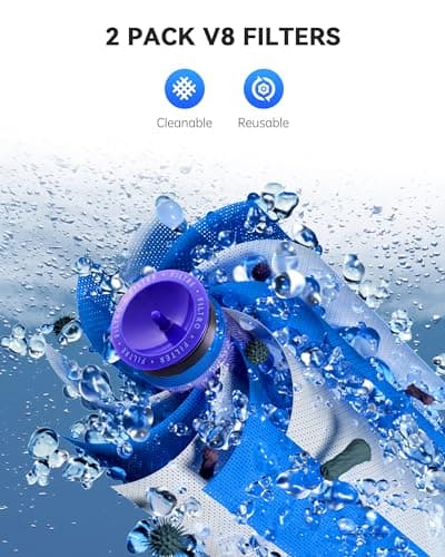 Morpilot 6500mAh Batterie pour Dyson V8 SV10, Compatible avec Dyson V8 Absolute V8 Animal V8 Fluffy SV10 Cordless Vacuum avec 2 Filtres