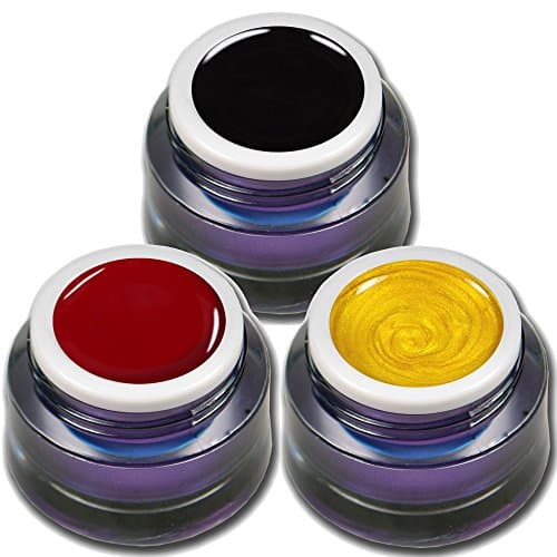 Premium Pots de Noir Or Rouge Allemagne Em 2016 Nail Art RM Beautynails