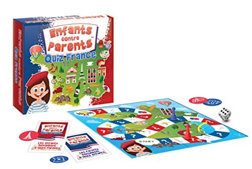 KANGUR Jeu de Plateau Quiz Que Savez-Vous de la France Jeu Éducatif Familial Jeux de Société pour Enfants Enfants Contre Parents Quiz France | dès 8 Ans