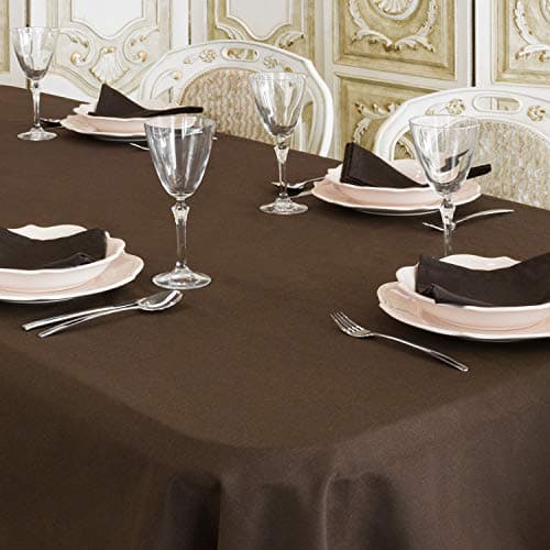 Nappe de luxe unie anti-taches rectangulaire - Grandes tailles (140 x 350 cm)