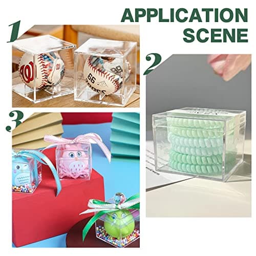 FINGERINSPIRE Vitrine Acrylique Transparente avec Base Noire Cube 11X11X10cm Boîte Transparente Auto-Assemblage Vitrine de Protection Antipoussière pour Figurines d'action Jouets de Collection