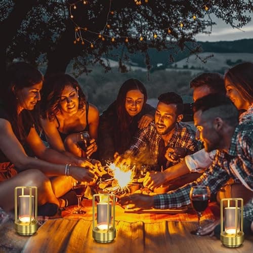 Lampe de Table LED sans Fil, USB Rechargeable Lampe de Bureau avec Batterie 2600mAh, Lampe de Chevet Tactile, Lampe Cristal, Lampe De Table LED Dimmable pour Chevet, Camping, Interieur, Exterieur, Or