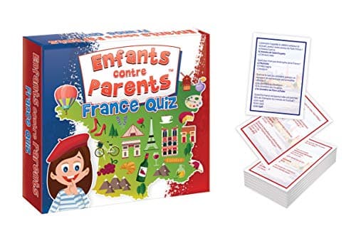 KANGUR Jeu de Plateau Quiz Que Savez-Vous de la France Jeu Éducatif Familial Jeux de Société pour Enfants Enfants Contre Parents Quiz France | dès 8 Ans