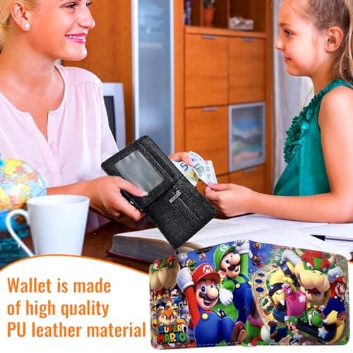 Benaton Portefeuille Enfant, Portefeuille Anime Cartoon PU Cuir, Porte-Monnaie Adolescents Anime Cartoon, Portefeuille Enfant Cartoon, Peut Contenir Une Petite Monnaie, Une Carte d'Identité (Bleu)