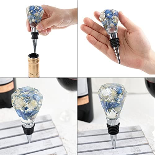 Lot de 5 moules irréguliers en résine pour bouchon de bouteille avec 5 bouchons de bouteille, moules en résine époxy cristal, faciles à démouler, pour la fabrication de cadeaux, les travaux manuels