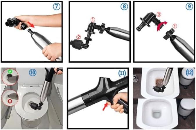 DRAINx Pro Kit Débouchage Canalisation 7 en 1 avec Furet Métallique, Gants et Masques