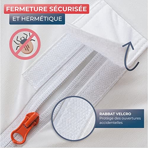 WRAPPYBAG Housse de Matelas Imperméable – Housse Intégrale Anti-Punaise de Lit & Acarien – Alèse Protège Matelas sans Traitement Chimique – Surface Coton Doux & Confortable – 14 Tailles Disponibles