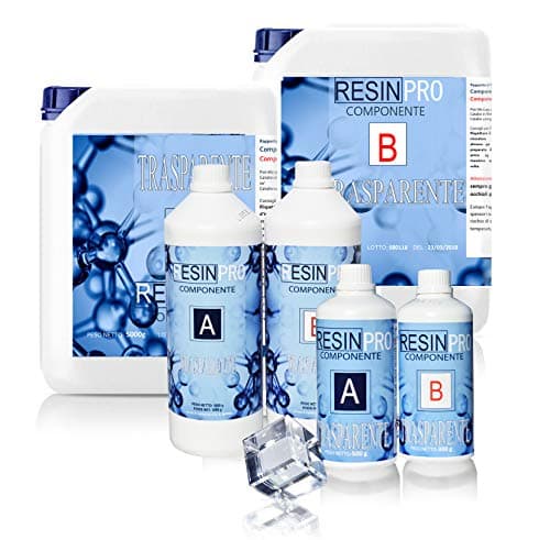 800 gr de résine époxy ultra transparente - résine + durcisseur, effet eau pour créations artistiques, revêtement de surface, modélisation, bricolage