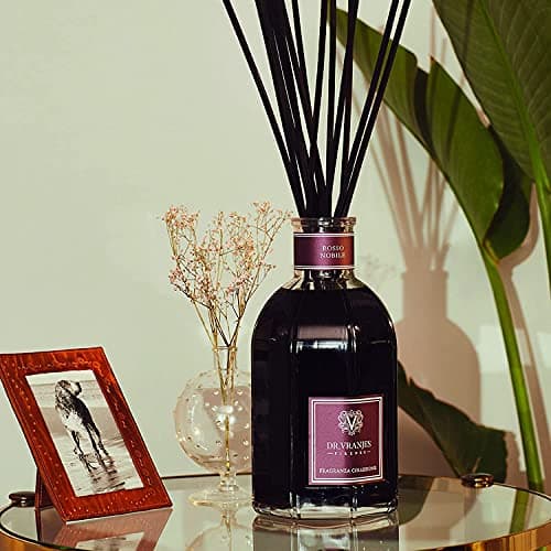 Dr. Vranjes – Diffuseur Rosso Nobile 500 ML + 2 Paquets de Bâtonnets Noirs (3 pièces) – Parfum d'intérieur de Luxe, Parfum Principal: Fruité, Orange, Fraises et Fruits Rouges, Bois de Bouleau