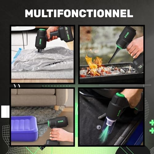 BUNIK Aspirateur Puissant 21000Pa pour Voiture - Aspirateur sans Fil avec autonomie 37 Min, Compact et performant, Accessoires Inclus pour Voiture et Maison