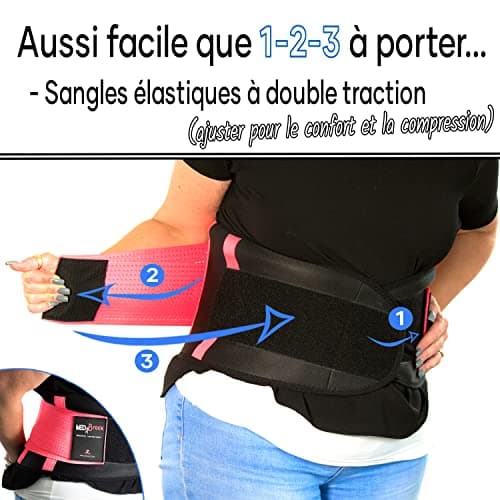 MEDiBrace Ceinture Lombaire de Soutien Orthèse Dorsale Légère et Respirante pour le Soutien mal du dos et le Soulagement de la Douleur du sciatiques pour Homme et Femme