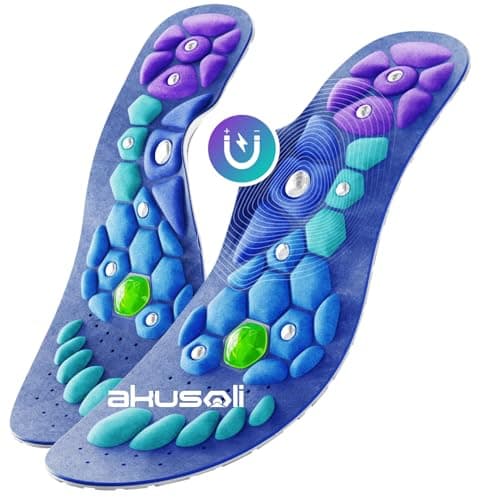 Akusoli Semelles | Semelles Chaussures Confort, Semelles de Soutien Voûte, Semelles Pieds Plats, Douleur au Pied, Semelle Homme, Femmes EU42-47