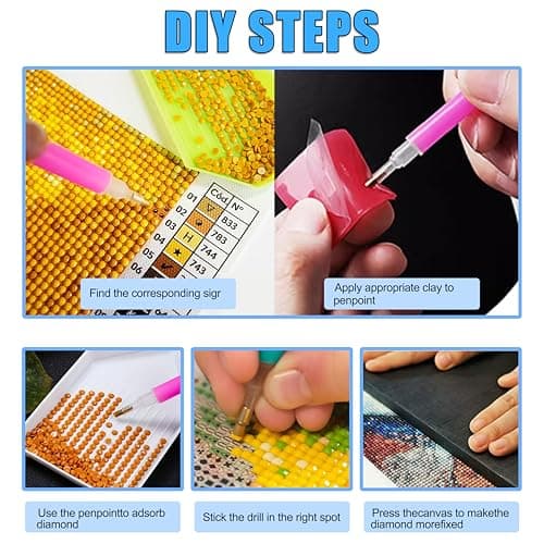 Yunruily Fleurs Diamond Painting Adulte,Fleurs Painting Diamant Adulte,Diamond Painting Kits Complet Fleurs Décoration Murale Pour La Maison 12x16inch