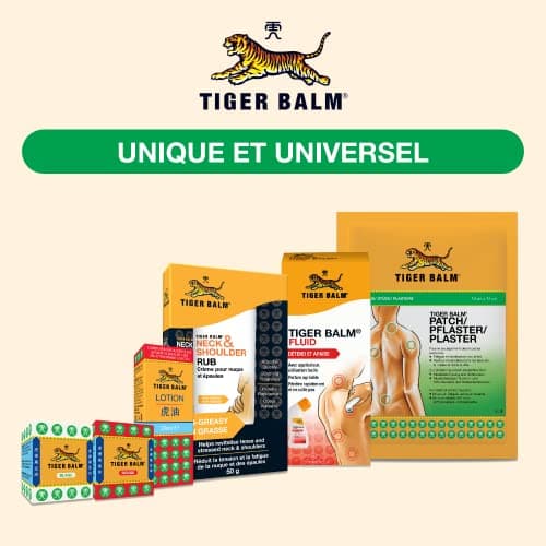 Tiger Balm - Patch BAUME DU TIGRE - Soulage les douleurs musculaires - 3 patchs + 3 feuilles ahésives