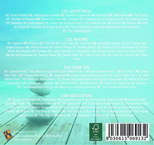 100 Songs Relax - Musique instrumentale relaxante, sons de la nature, Lounge, Chillout, Spa et musique de méditation [4CDs]