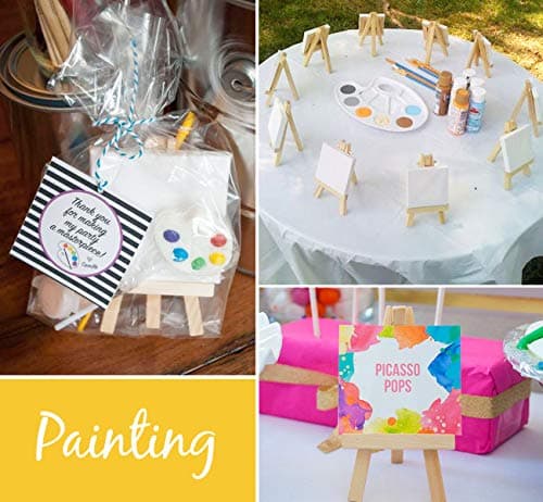 Anstore Lot de 20 Petit Chevalet en Bois Mini présentoir pour les Cartes de Visite, les Albums Photo, L'artisanat de Peinture Mariages Fêtes d'anniversaire (15 x 8 cm)