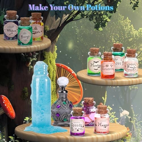 Pllieay Potion Magique Enfant Bouteilles Potion Magique Kits Magic Fabulous Potion de potions pour enfants, Mélangez Potions Magiques avec Cristal énergie Kits de Loisirs CréAtifs Jouet Fille 4+
