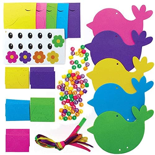 Baker Ross Décorations motif Oiseaux à Perles - Lot de 5, Activités Manuelles pour Enfants (FC717)