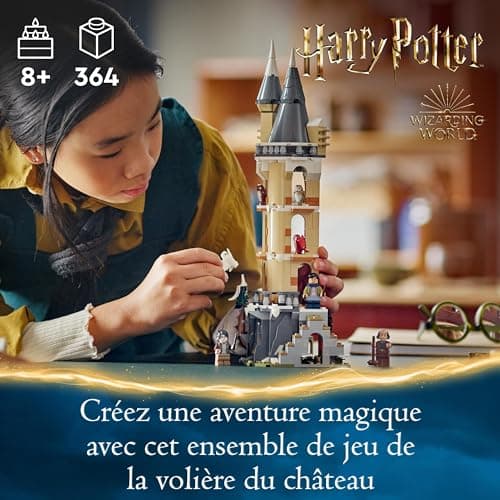 LEGO Harry Potter La Volière du Château de Poudlard, Jouet Fantastique pour Enfants, Set de Jeu d’Animaux, 3 Personnages, Idée Cadeau du Monde des Sorciers pour Filles, Garçons et Fans Dès 8 Ans 76430